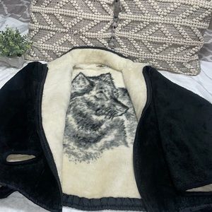 Earth ragz faux fur jacket XXL wolf pictured